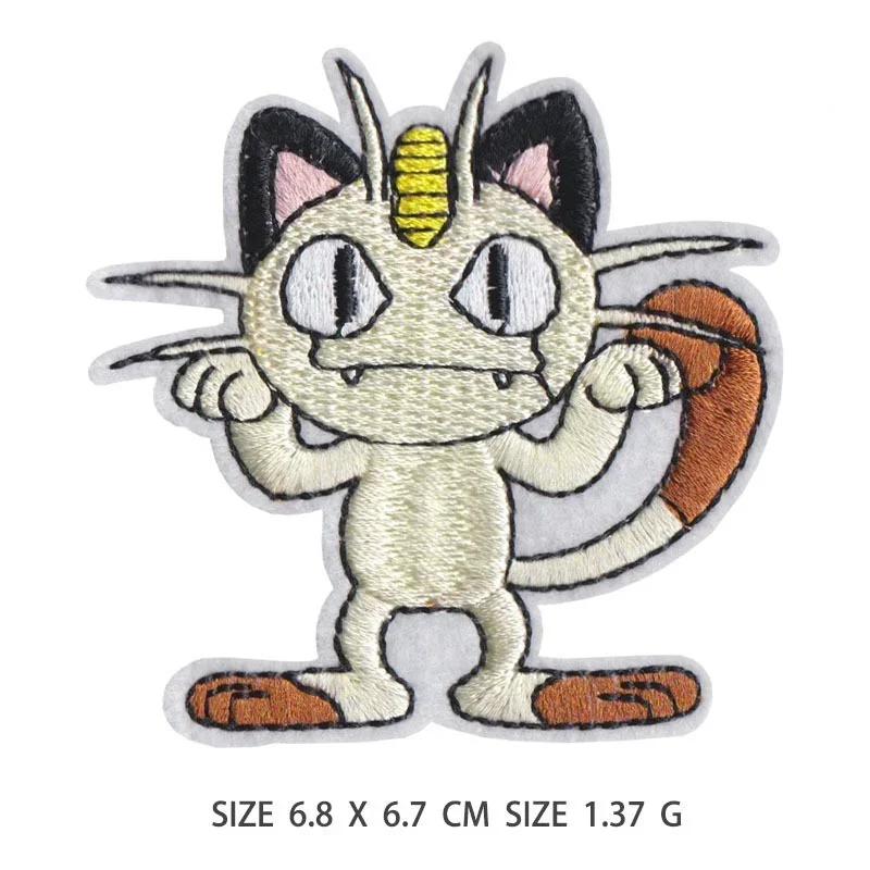 30pcs/set Pikachu Anime Pokemon Cloth Patch Clothes Sticker Sew on Embroidery Patche Applique Iron on Clothing Cartoon DIY Decor