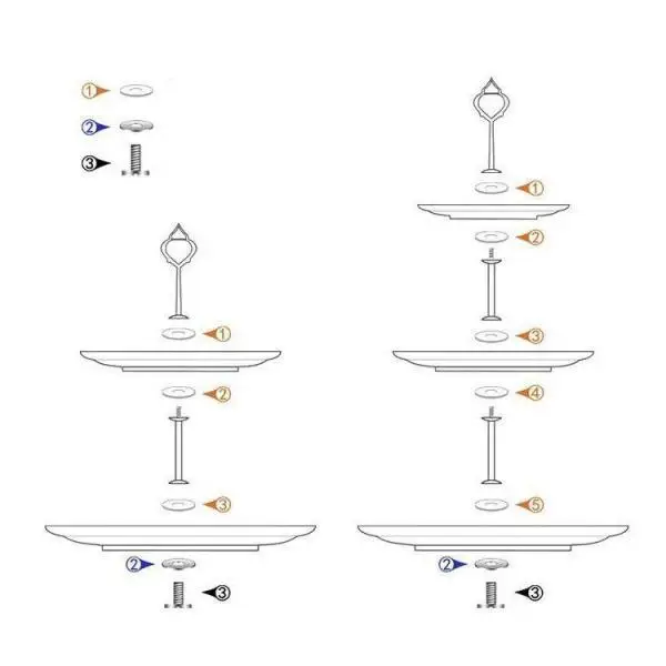 Three Tier Cupcake Plate Stand Retro Dessert Server for Wedding Party Cupcake Display