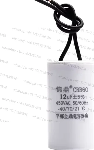 Capacitor CBB60, máquina de lavar roupa, furadeira de bancada, motor monofásico, bomba de água, capacitor de funcionamento 6/8/10/12/20/2580 UF