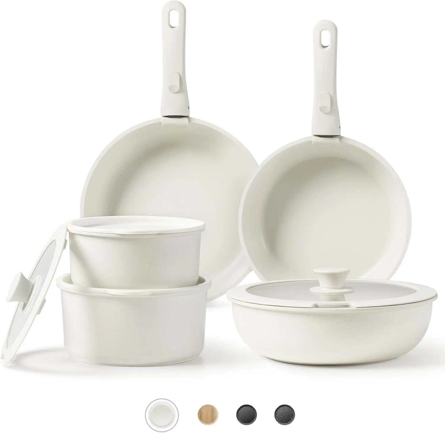 

Pots and Pans Set Non Stick, Cookware Sets Nonstick, 11pcs Kitchen Set, Oven Safe, Induction Ready