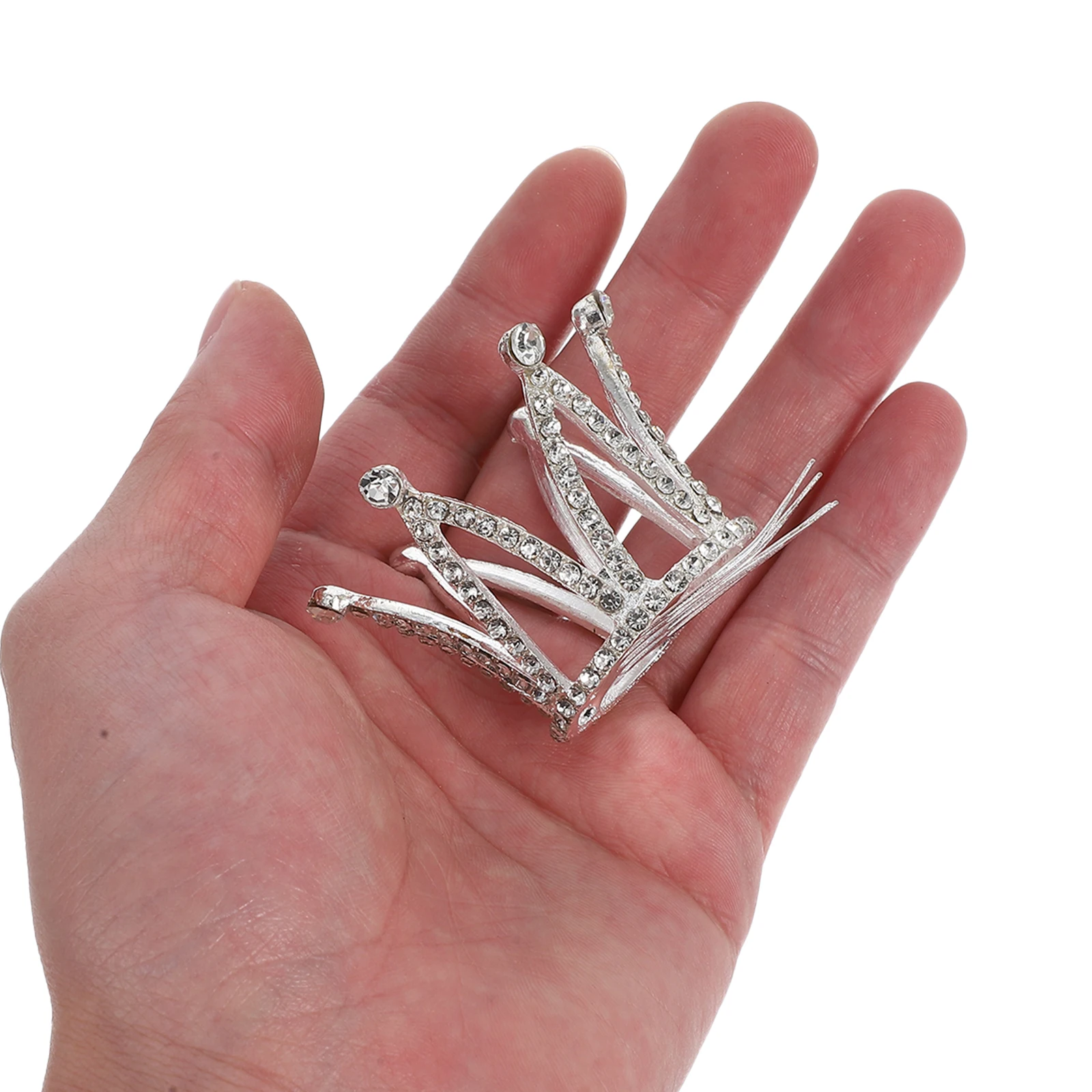 

Расческа с короной для девочек, серебряный сплав, стразы, цветок для девочек, свадебная вечеринка, аксессуар для волос, тиара, стильная заколка для волос