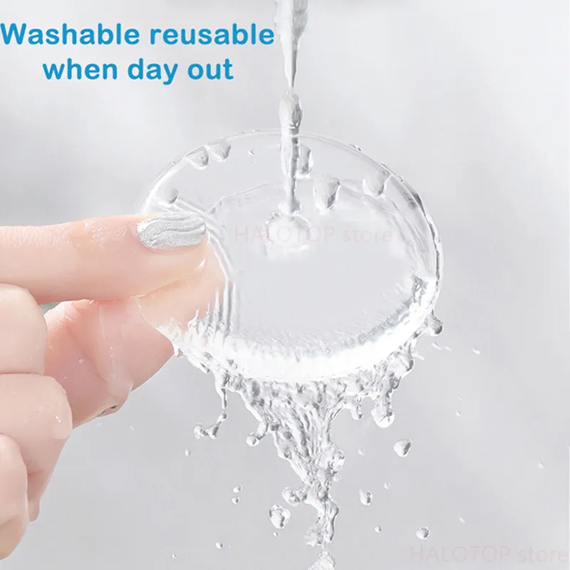 door knob wall shield Clear Soft Rubber Door Stopper door handle bumper Mute Stickers Wall Protector Muffler Pad Protective Plug