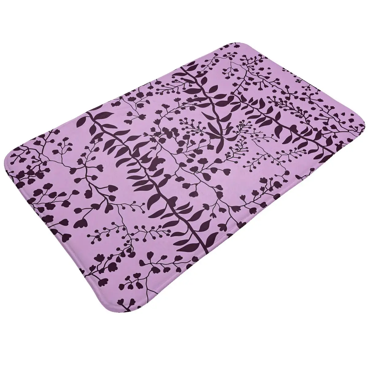 Plush Flannel Non-Slip Area Rug Bella Swan Lavender Freesia_B5FKUK Comfortable and Durable Floor Mat for Home and Office