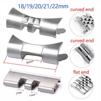 Conector de correa de acero inoxidable para Seiko SKX009 SKX007, adaptador de extremo plano curvo para pulsera Rolex, accesorio de enlace de 18/20/21/22mm