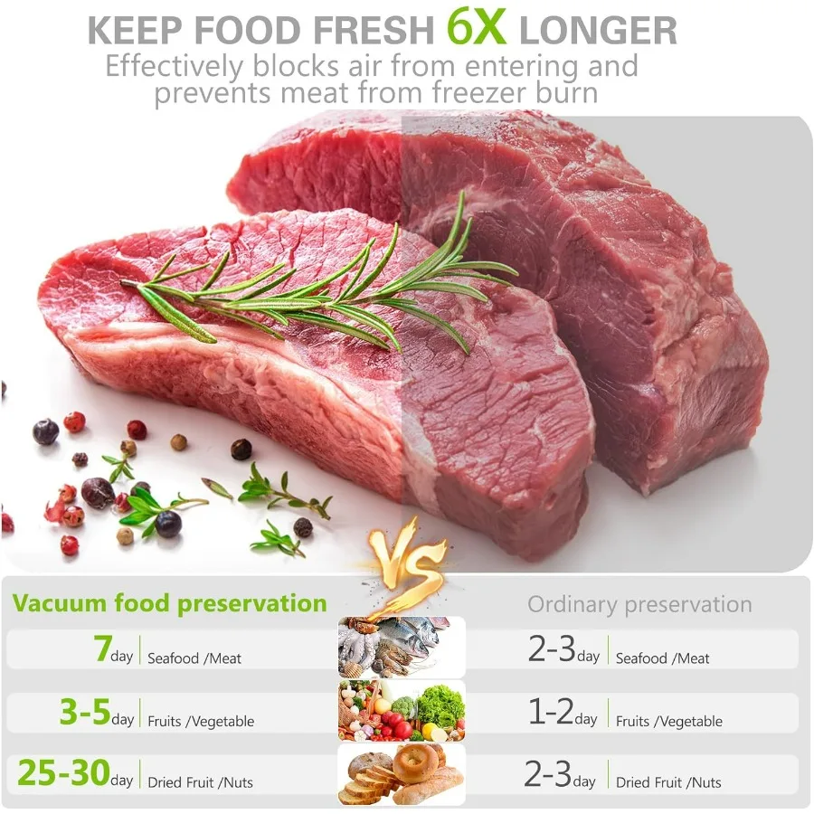 Full Automatic Food Sealer Machine with External Vacuum System for Efficient Food Preservation in Kitchen Compact Design with F