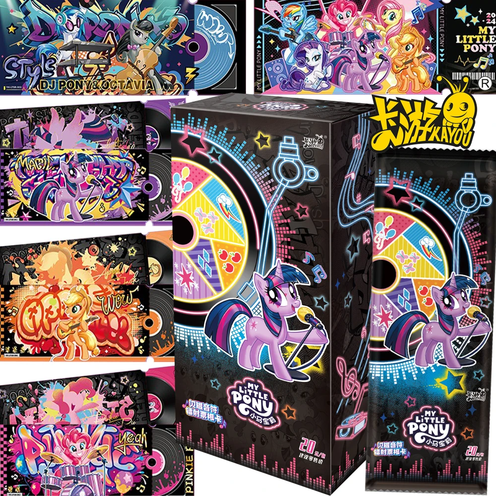 

Original Kayou My Little Pony Collection Cards Ticket Stub Series Animated Characters Music Stage Shining Stars Cards Kids Gifts