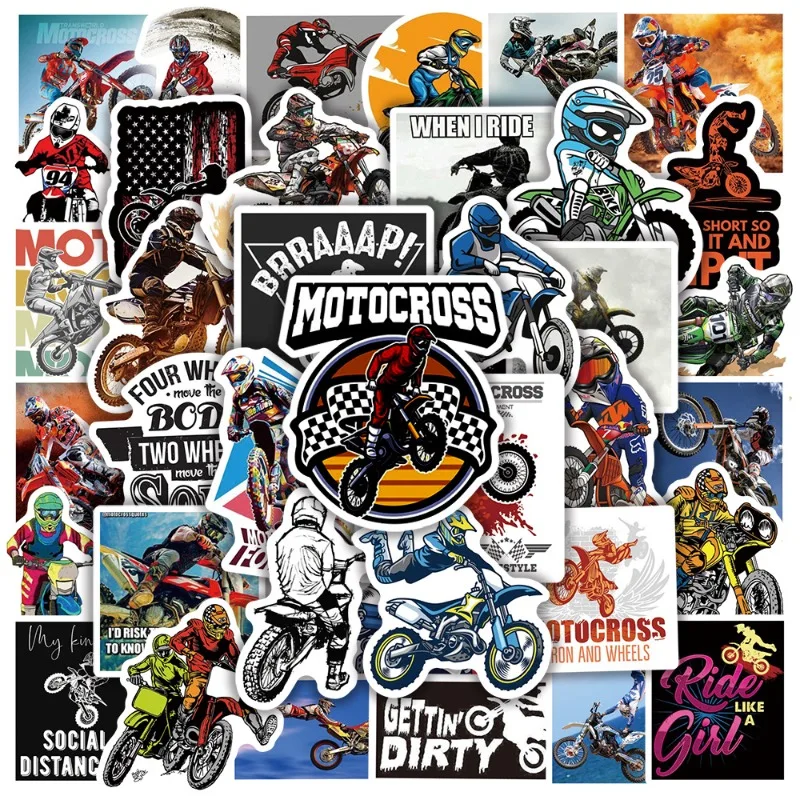 50 Extreme Motorcycle Graffiti Stickers Water Cup Luggage Notebook Scooter Decoration