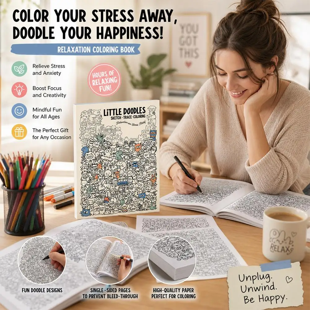 1/2Pcs Decompression Graffiti Book Containing Exquisite Graffiti Patterns for You to Trace and Color Aiming to Provide Creativit