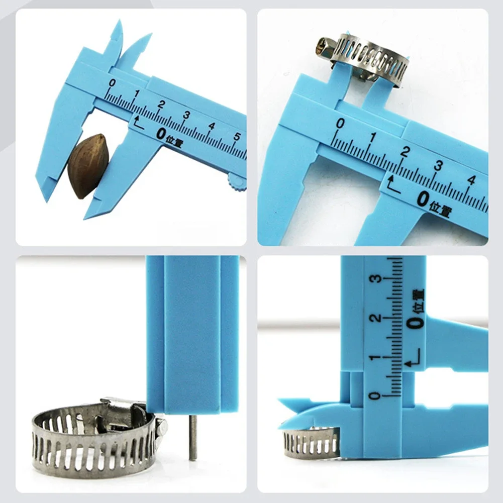 พลาสติก Vernier เครื่องวัดเส้นผ่าศูนย์กลาง 0-150 มม.รูรับแสงความลึกเส้นผ่านศูนย์กลางวัดเครื่องมือ DIY เครื่องมืองานไม้โลหะประปาชุดทํา