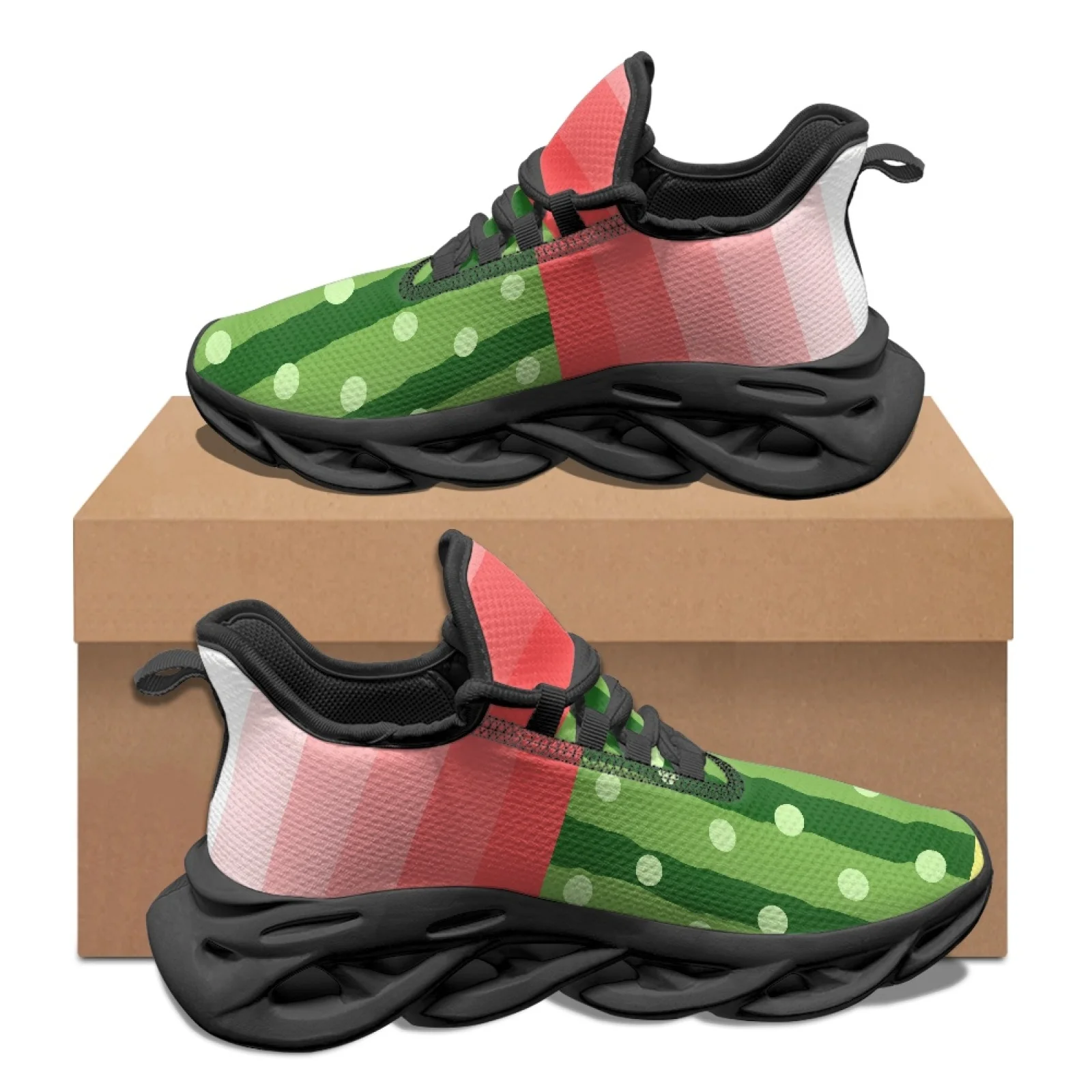 PENSTROLL Watermelon Slice Mens Running Shoes Athletic Shoes for Students Quick Dry Blade Running Sneaker