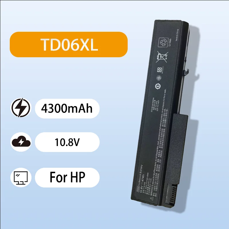 

Замена аккумулятора для ноутбука TD06XL TD06 для HP 6530B HSTNN-CB1C 10,8 В, 4300 мАч, высококачественный, надежный аккумулятор для ноутбука