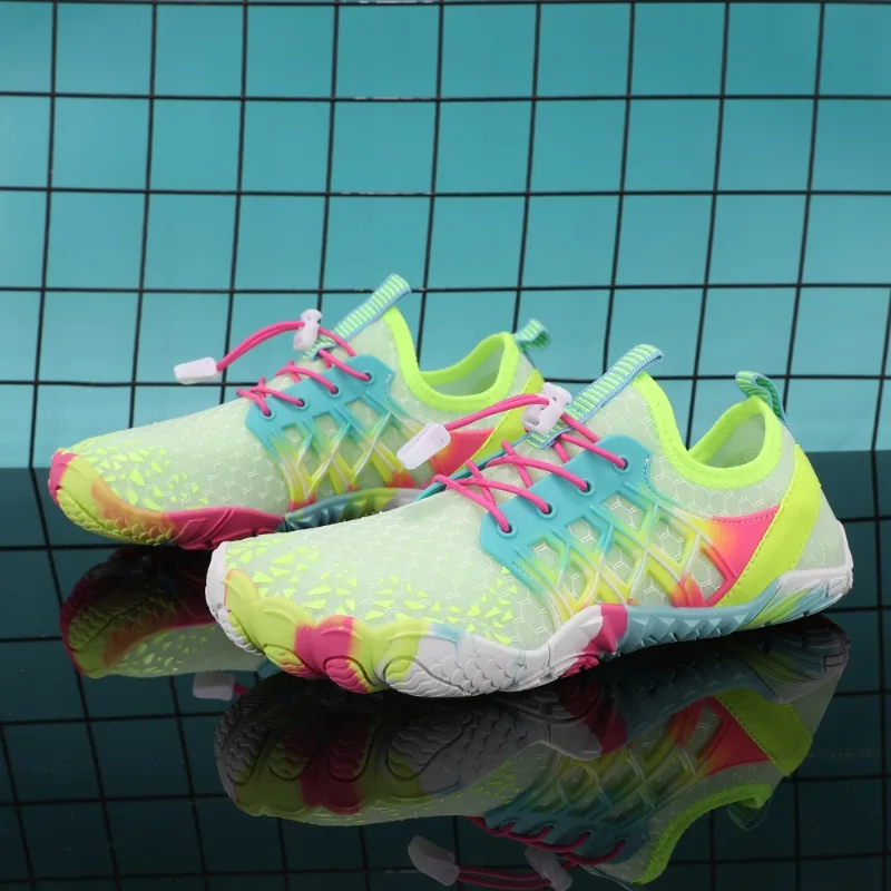 HKDQ Scarpe da acqua per coppie Scarpe da acqua a piedi nudi per immersioni in spiaggia Festa in piscina Scarpe da ginnastica multifunzione estive traspiranti antiscivolo rosa