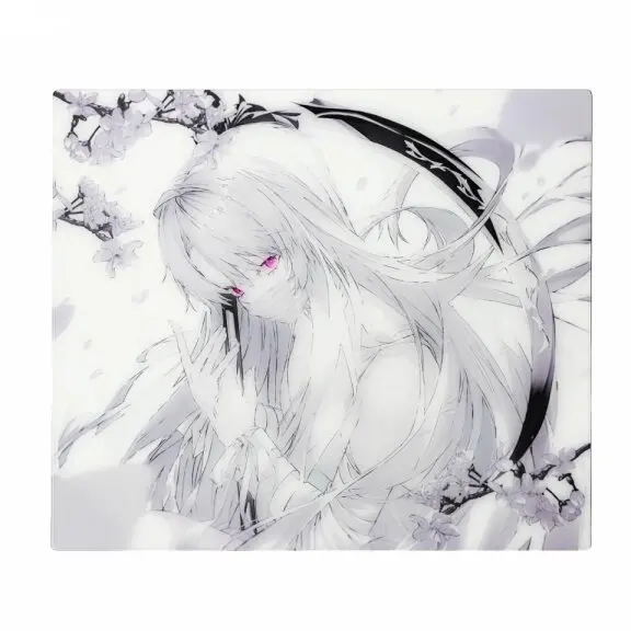 Anime Micro Etching Tempered Glass Mouse Pad Hard Gaming Mouse Mat Waterproof Anti-Slip Mousepad Laptop E-Sports Gamer Accessory