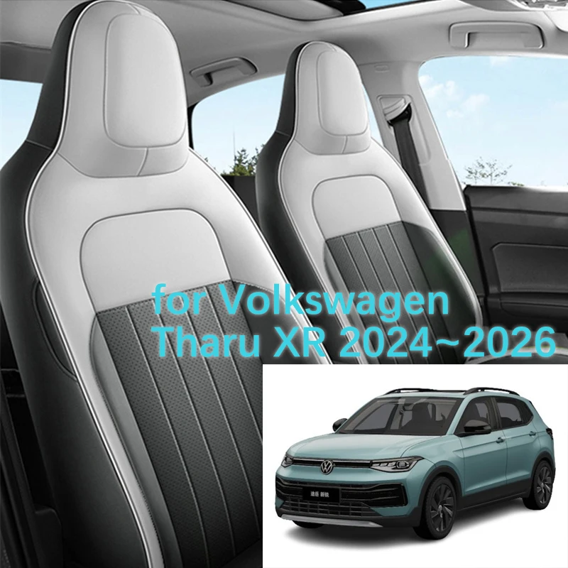 Car Seat Cushion for Volkswagen VW Tharu XR 2024~2026 5-seater Cover Leather Front Rear No-wash Full Covered Part Accessories