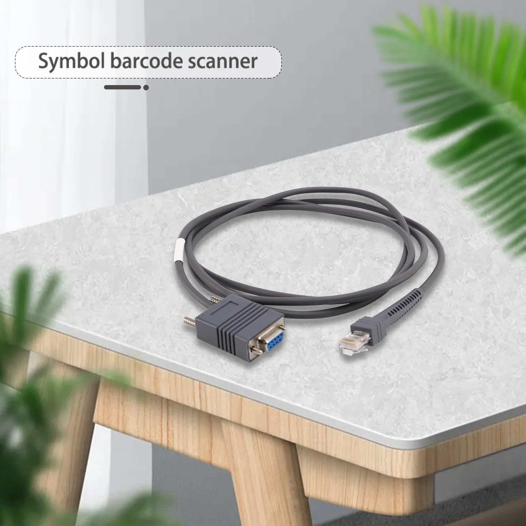 LS2208 RS232 Serial Cable CBA-R01-S07PAR for Symbol Barcode Scanner LS2208 6.5 Feet