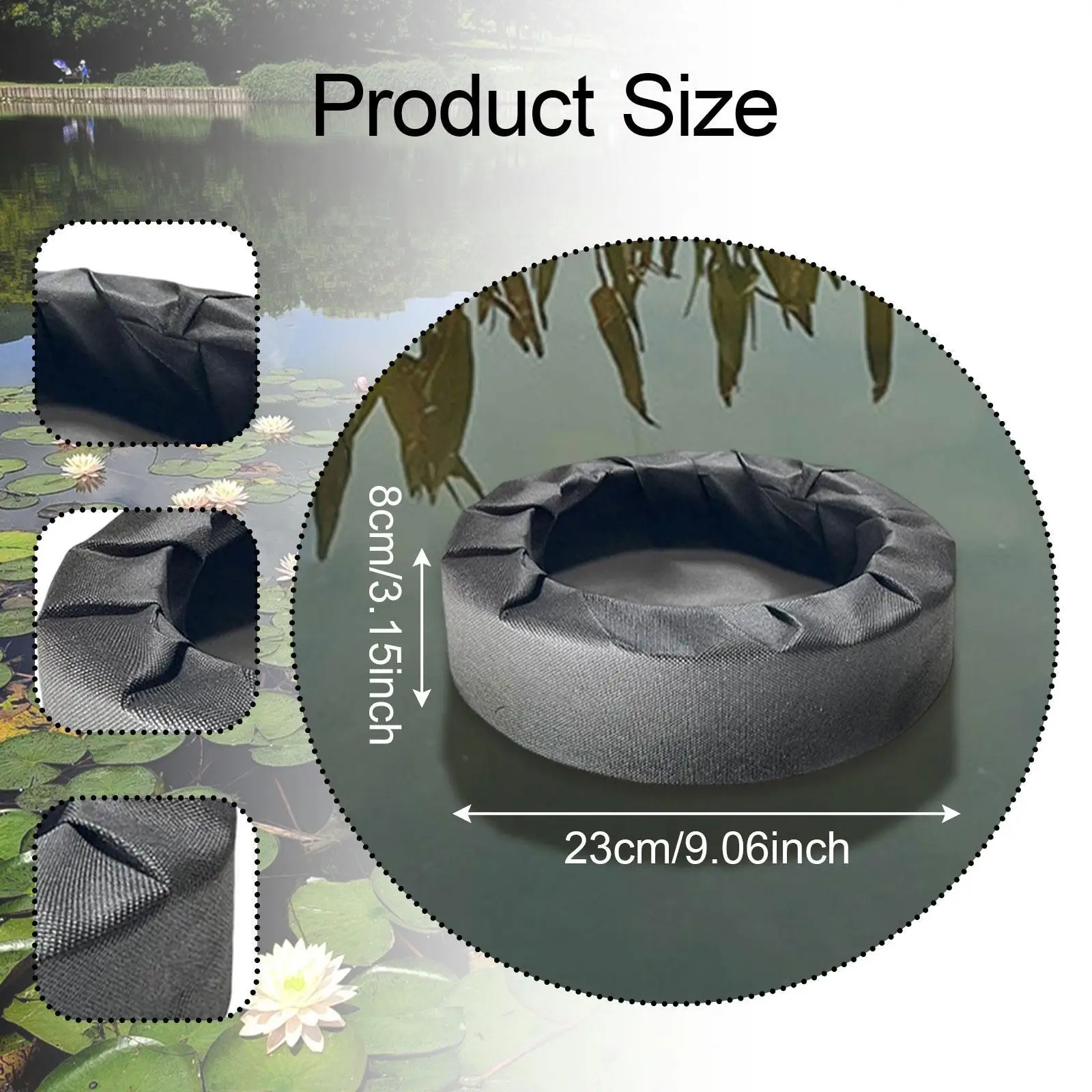Floating Planter for Pond Water Features and Decoration Stylish Lightweight Non Woven Fabrics Convenient Plant Pot