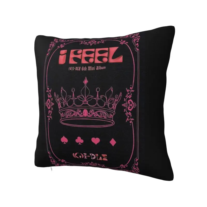 Dance-pop Kpop (G)I-DLEs Cushion Cover Decorative Minnie, Soyeon, Yuqi, and Shuhua Throw Pillow Case for Car Double-sided