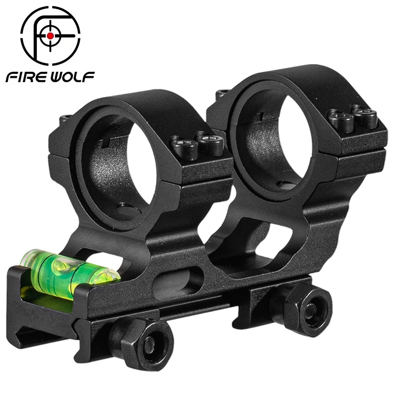 One Piece Aluminum Scope Mount Suit 25.4mm 30mm Double Rings With Precision Bubble level For 20mm Picatinny Rail