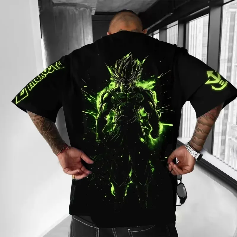الرجال لعبة دراغون بول جوكو انمي ياباني تي شيرت رجالي الدم الساخن الكلاسيكية صورة القطن موضة شارع العليا للجنسين Harajuku Y2K
