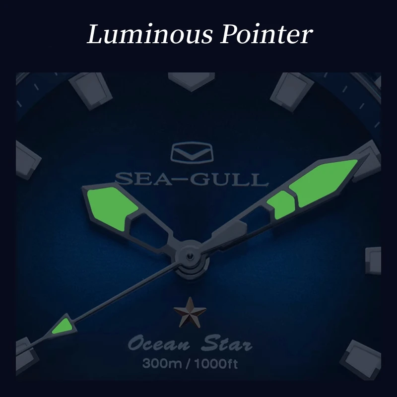 2023 Seagull reloj mecánico automático para hombre 300M resistencia al agua 316L acero inoxidable cristal de zafiro Ocean Star 1210