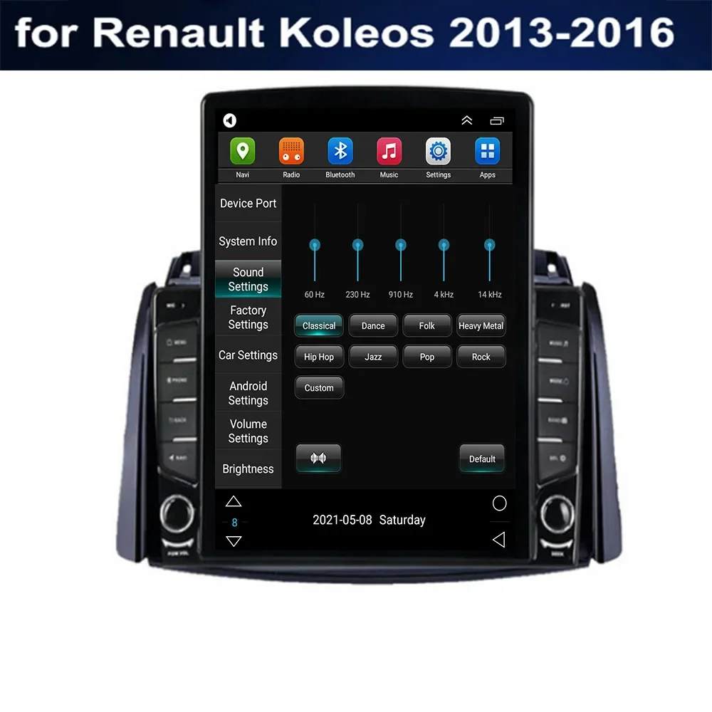 For Tesla Style 2 Din Android 13 Car Radio For Renault Koleos 2013 -035 Multimedia Video Player GPS Stereo Carplay DSP RDS Camer