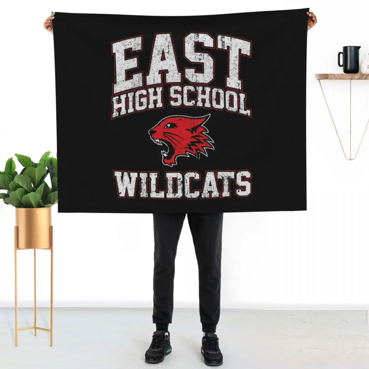 

East High School Wildcats Throw Blanket Stylish Warm Blanket for Living Room Bedroom