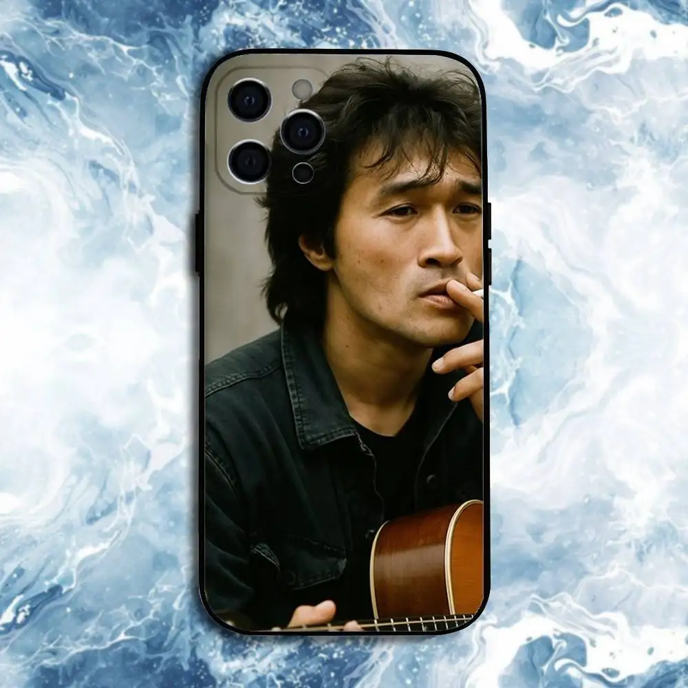Funda de teléfono Viktor Tsoi Singer para iPhone17,16,15,14,13,12,11 Plus,Pro Max, funda negra de silicona suave