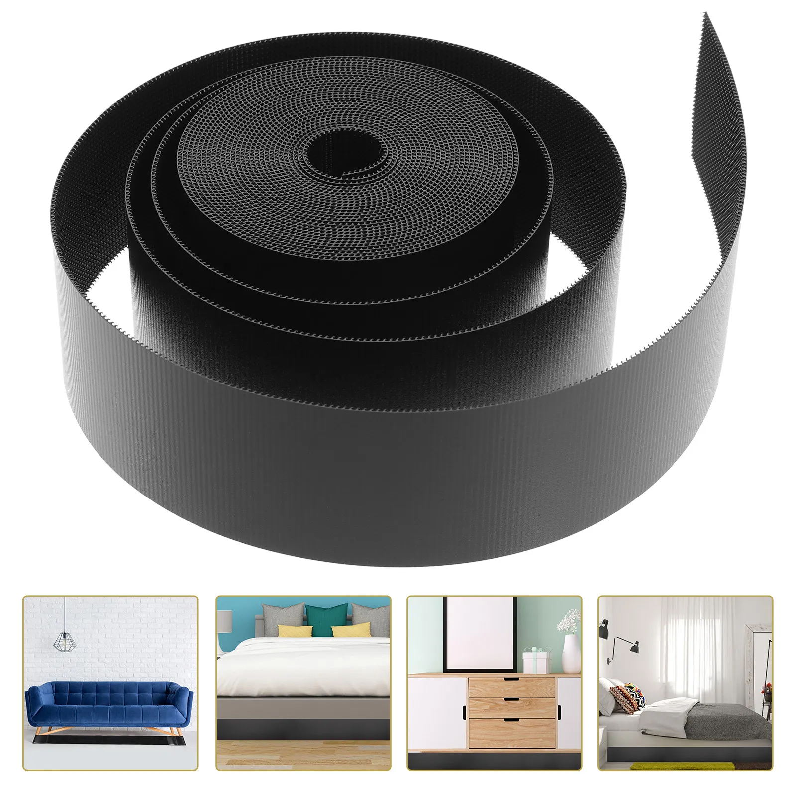 

1Set Under Sofa Blocker Bed Gap Filler Strap Adhesive Attachment Prevent Pets Children Crawl Roll Furniture Barrier