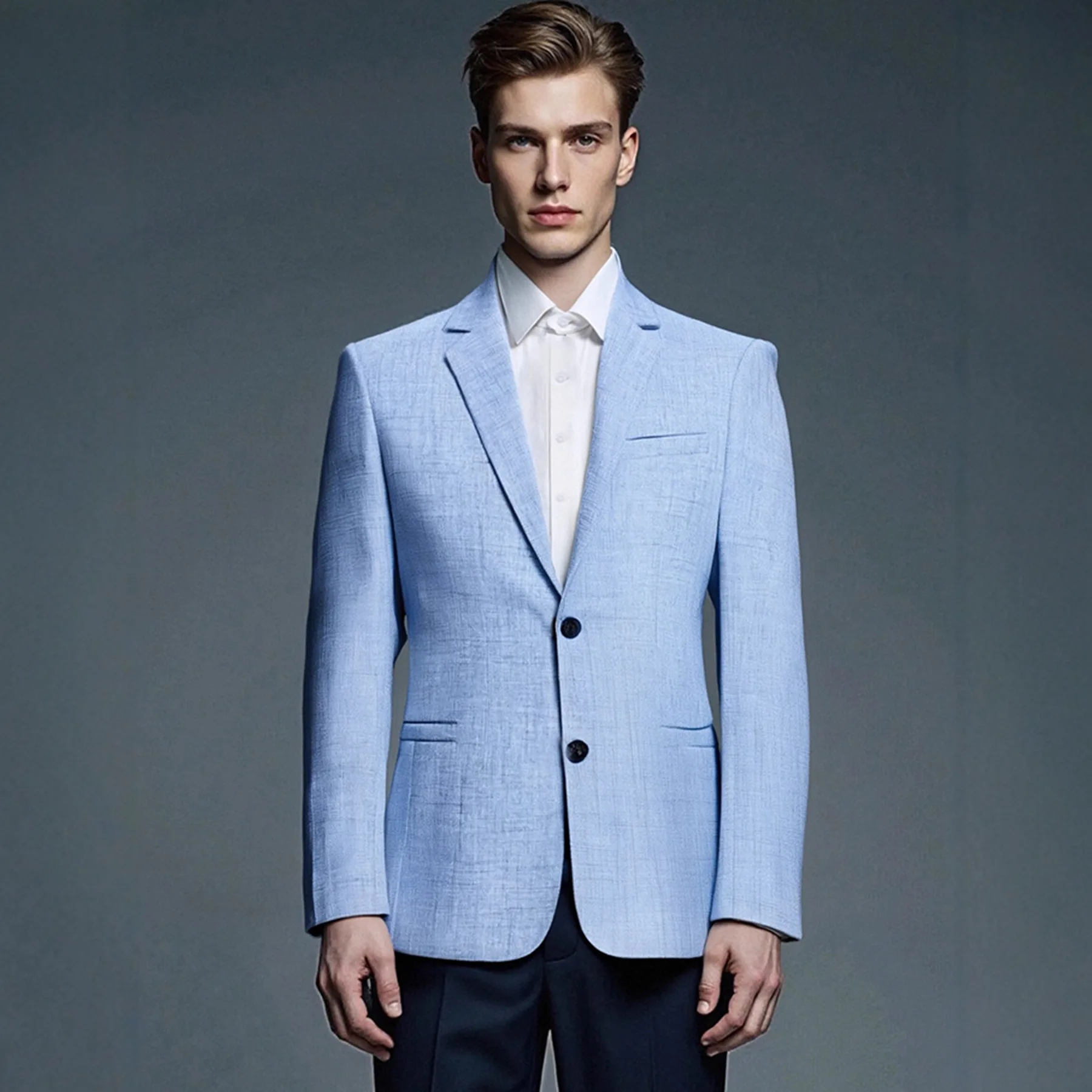 

New Men's Fashion Casual Solid Color Classic Versatile Spring And Autumn Thin Suit Jacket