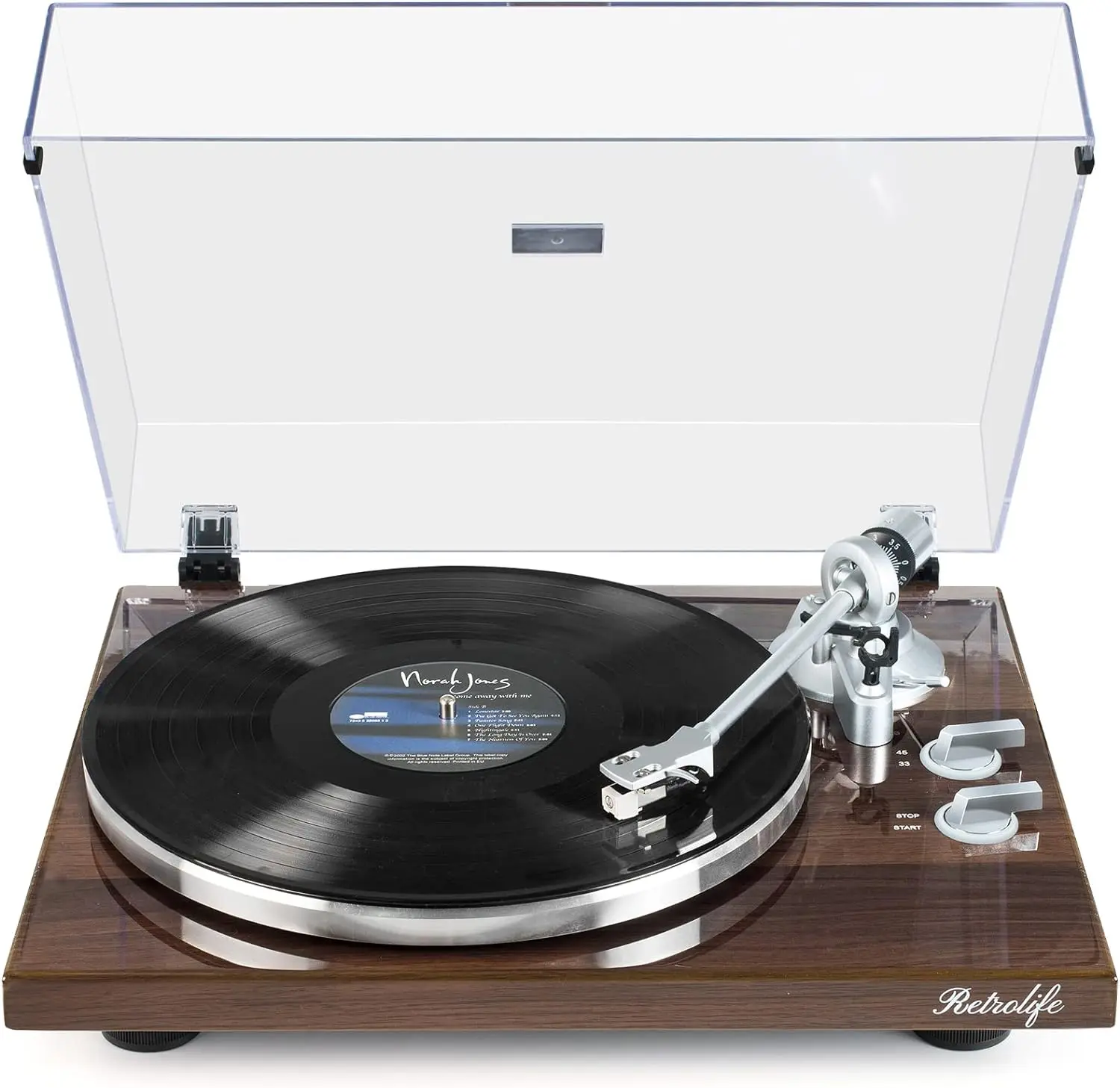 

Belt-Drive Record Player with Wireless Output Connectivity,