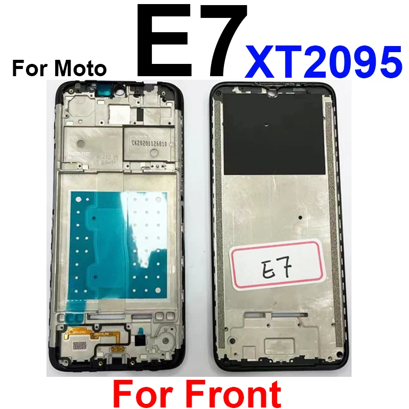 Front LCD Frame For Motorola Moto E6S 2020 E6 Play E6 E7 Plus E7 Power E7i Power Front LCD Screen Frame Cover Middle Frame Bezel