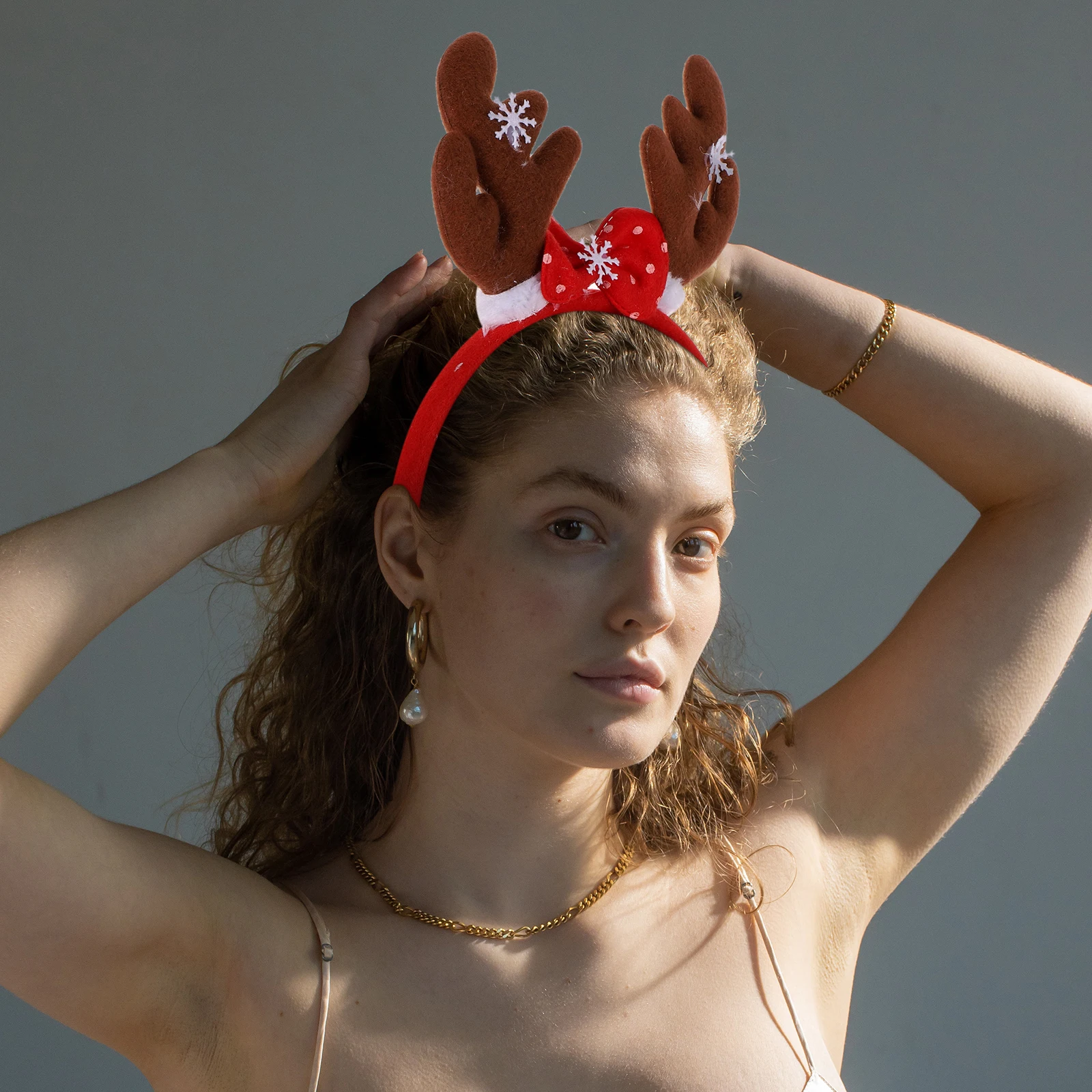 

1Set Christmas Glasses Frames Hair Hoop Prop Xmas Hat Party Decoration Christmas Party Supply Festive Costume Accessories