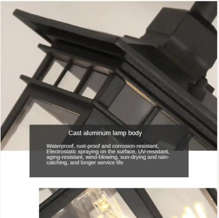 

Outdoor Waterproof and Rust-proof Courtyard Corridor Aisle Balcony Garden Small Chandelier