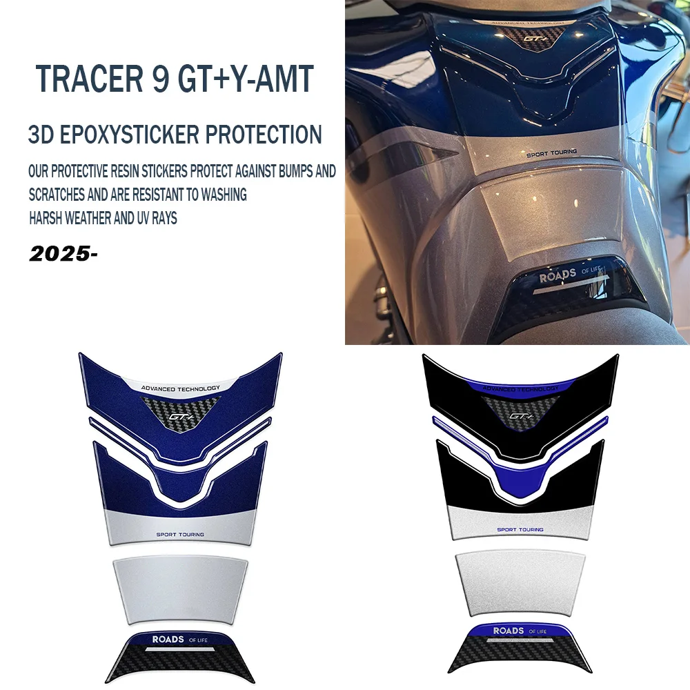 For Tracer 9GT+ 2025 Motorcycle Accessories Tracer 9 GT+Y-AMT Tank Pad Protector 3D Epoxy Sticker