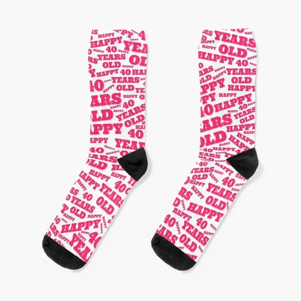 

For 40th Happy Birthday Gifts And Funny 40 New Years Socks Sports cool hiking Lots Men's Socks Women's