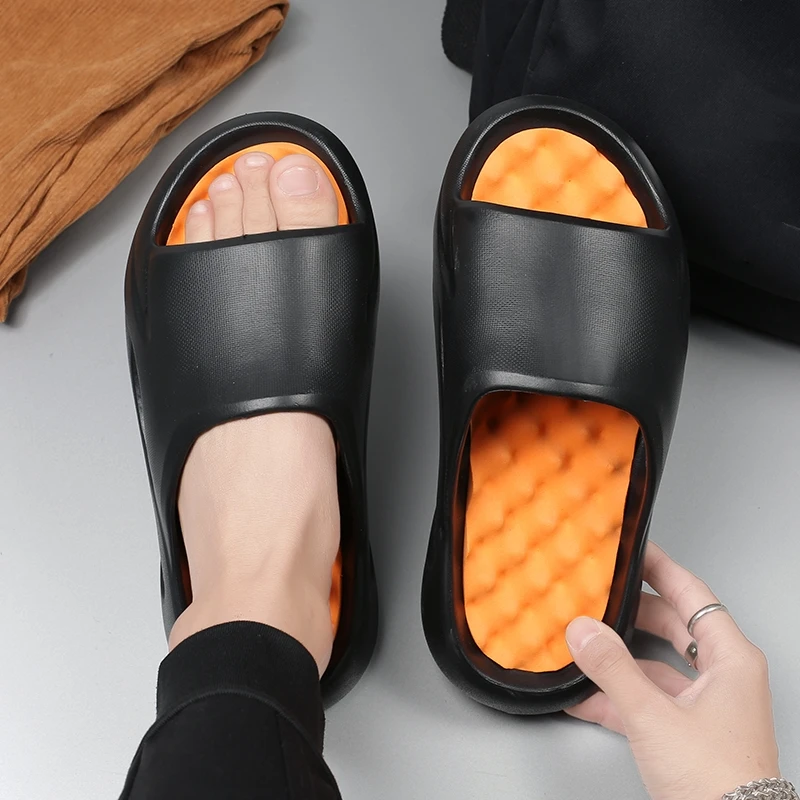 Männer Massage Hausschuhe Indoor Outdoor Sandalen Strand Freizeit schuhe bequeme weiche Rutschen Flip-Flops Herren Sandalen Größe 46 47 – Detail 3