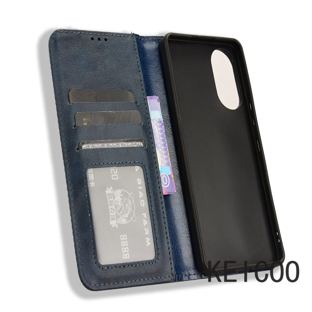 Magnetic Closure Cover for ZTE Anshin Family Blade A71 A51 30 5G Sweatproof Shell Non-slip Pretty Anti-Scratch Wallet Case