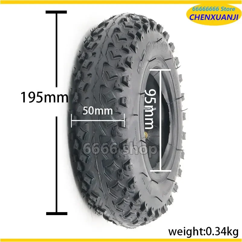 200X50 Tire and Inner Tube Full Wheels for Electric Scooter Wheel Chair Truck Pneumatic Trolley Cart