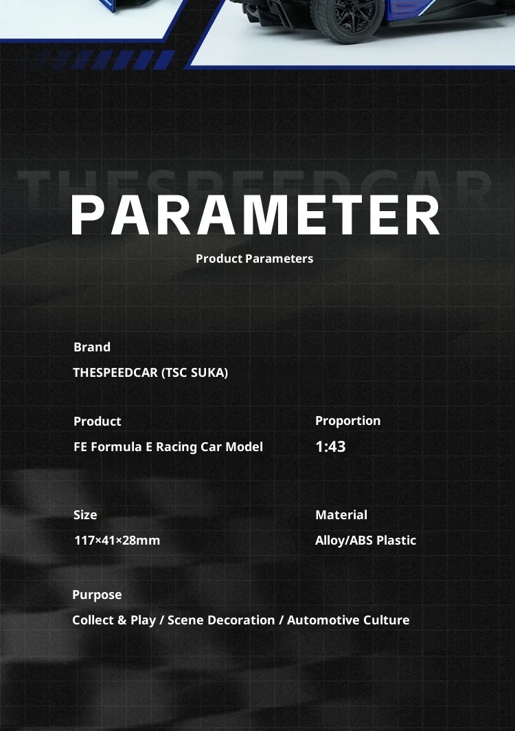 Tsc Speed ​​Card 1:43 Legierungsautomodell Porsche Fe Elektrisches Formel-Rennwagenmodell F1 Ornament Geschenk für Männer – Detail 10