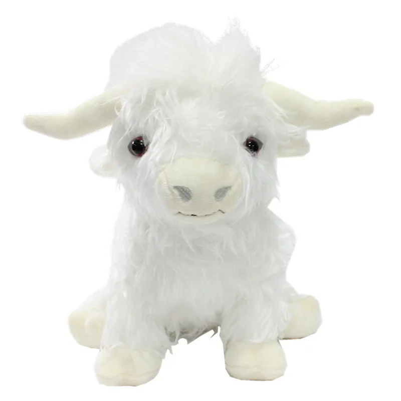 25cm 4 Style The Simulation Highland Cow Plush Animal Doll Soft Stuffed Highland Cow Cattle Plush Toy Kid Baby Gift Toys