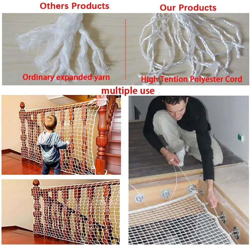 Child safety net, stair, balcony, railing, fence, protector, protective net/pet toy, fall prevention, garden plant climbing net