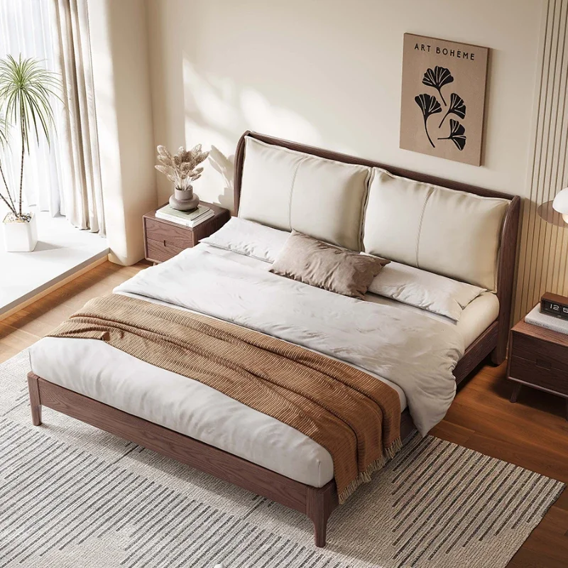 #Hospital Luxury Double Bed Bedroom 200×180cm Wood White Big Adults Loft Bed King Hotel Modern Korean Beliche Unique Furniture