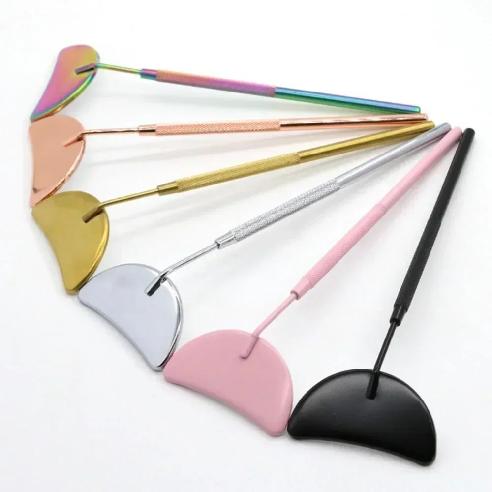 1pc Wimpern Pfropfen Überprüfung Spiegel Handheld Edelstahl Inspektion Spiegel Falsche Wimpern Verlängerung Liefert Make-Up-Tools