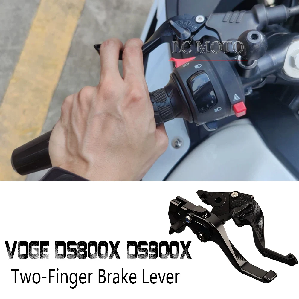 

For VOGE DS800X DS900X Motorcycle Two-finger Brake Lever Clutch Handle Brake Handle Cow Horns Modification Accessories