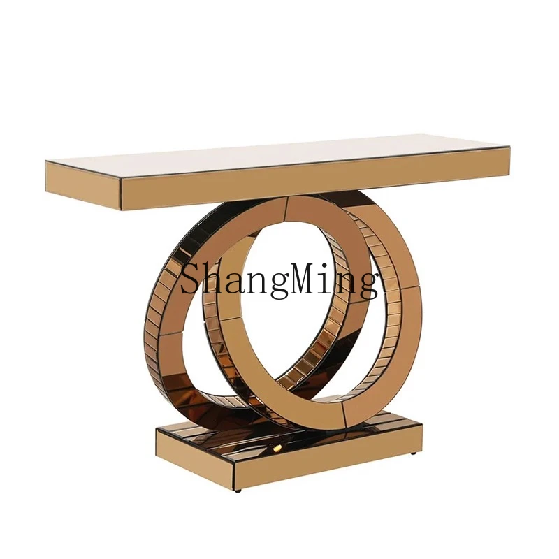 FG  good-looking Mirror Entrance Platform Creative Light Luxury Modern  Entrance Entrance Table Shelf Decorative Cabinet Case