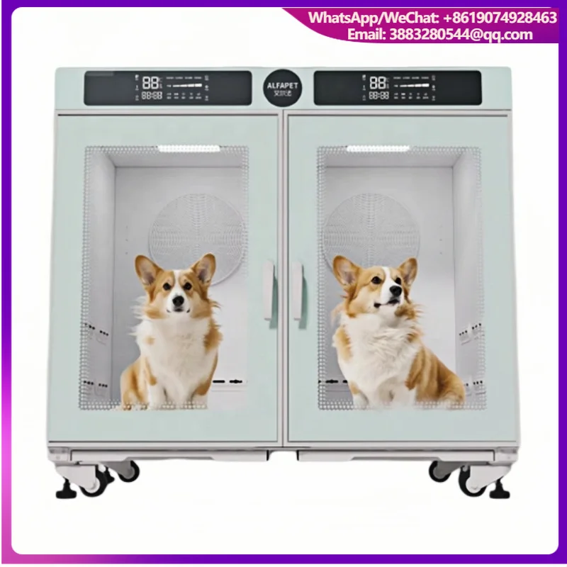 Large Luxury Eco-Friendly Fully Automatic Metal Dog & Cat Dryer Box With Customized Color For Pet Grooming Salons
