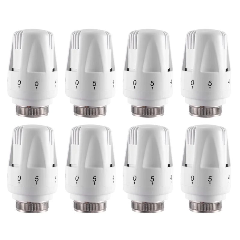 

AF95-8Pcs Термостатический клапан радиатора Термостат Клапан радиатора Сменная головка