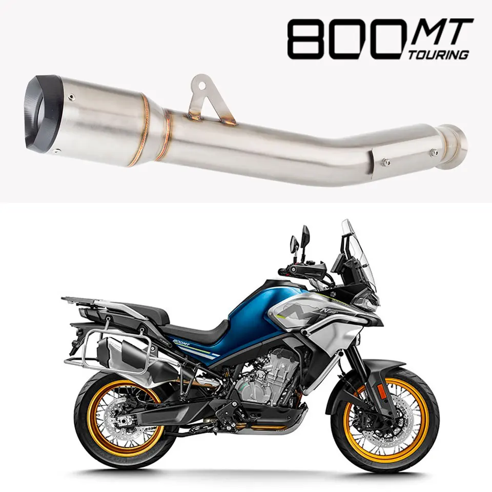 Motorcycle Exhaust For CFMOTO 800MT CF 800-5A 2021 2022 2023 2024 800MT Exhaust Muffler with link pipe  cf800 muffler