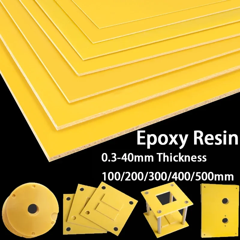 Plaque en fibre de verre, épaisseur 0,3-40 mm, 100/200/300/400/500 mm, plaque d'isolation en fibre époxy