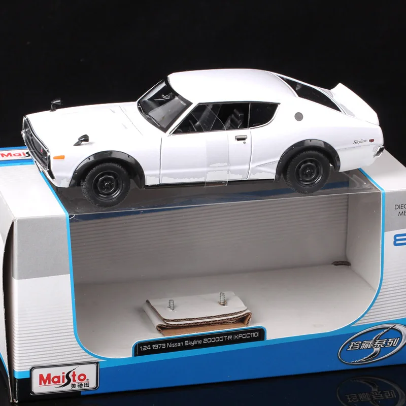 Maisto 1/24 Schaal 1973 Nissan Skyline 2000 Gtr Automodel Prins Motor Diecast Metalen Speelgoedvoertuigen Klassieke Replica 'S